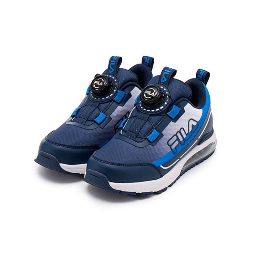 3-J821Y-331-FILA KIDS 斐樂 慢跑鞋 運動鞋 足供支撐 氣墊 緩衝 免綁鞋帶旋鈕 大童 3-J821Y-331