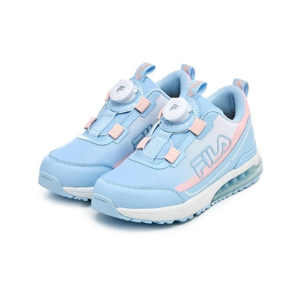3-J821Y-359-FILA KIDS 斐樂 慢跑鞋 運動鞋 足供支撐 氣墊 緩衝 免綁鞋帶旋鈕 大童 3-J821Y-359