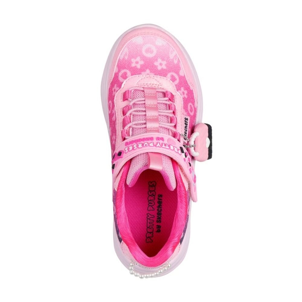 SKECHERS 女童系列 Power Jams 小包包掛飾 運動鞋 休閒鞋 中童 粉 302199LPKMT|哈布童鞋-圖片-3