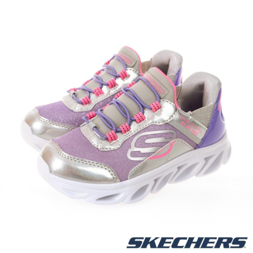 302221LGYLV-SKECHERS 正品 女童系列  FLEX GLIDE 機能運動鞋 302221LGYLV