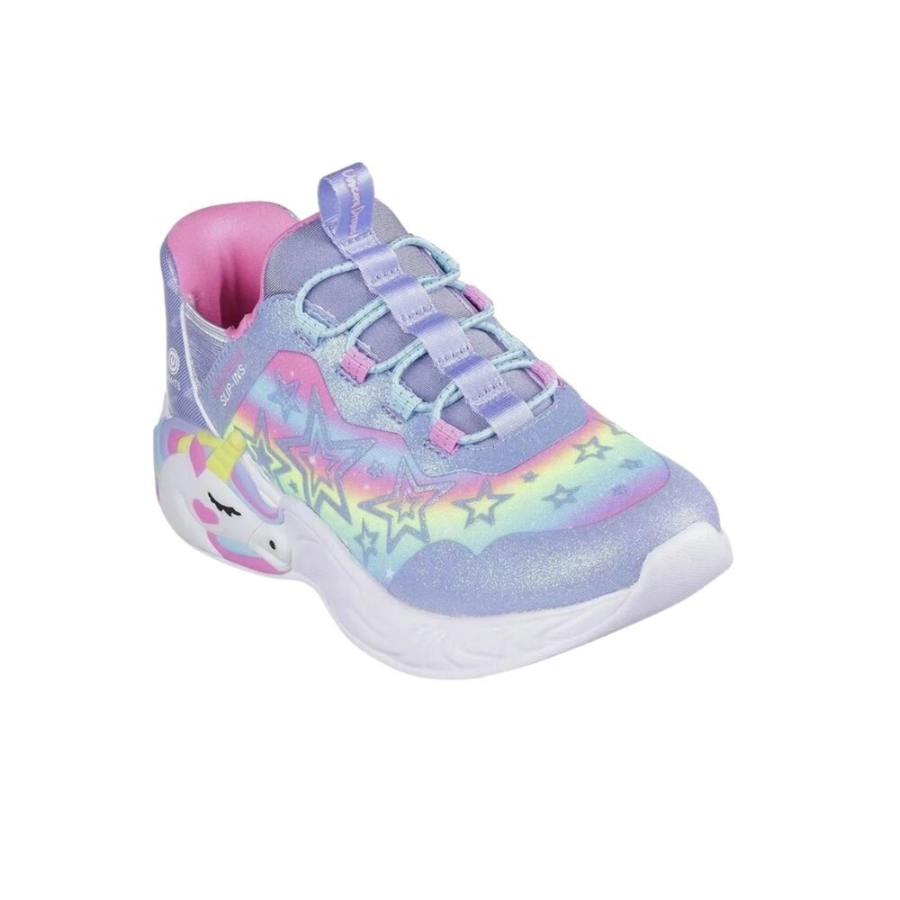 302296LLVMT-SKECHERS 女童系列 燈鞋 Unicorn Dreams - Starry Lite 彩虹小馬 中童 302296
