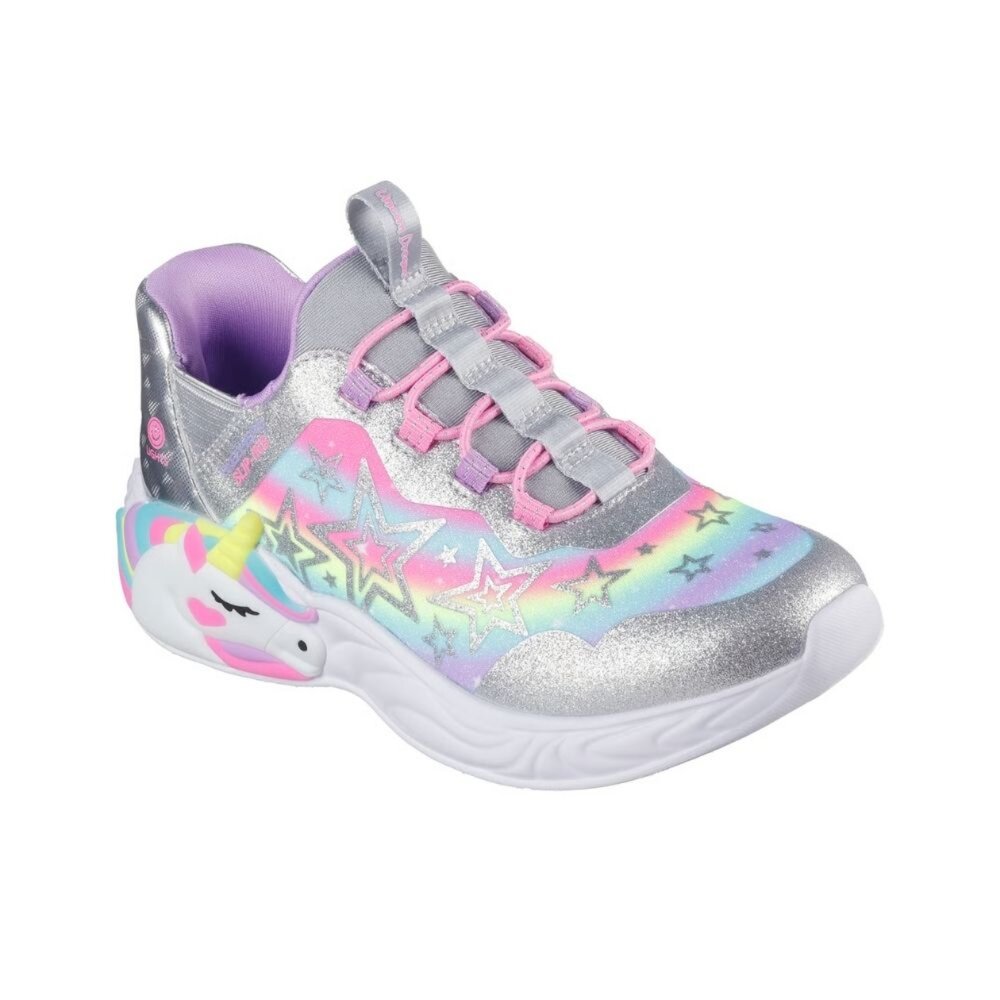 302296LSMLT-SKECHERS 女童系列 燈鞋 Unicorn Dreams - Starry Lite 彩虹小馬 中童 302296