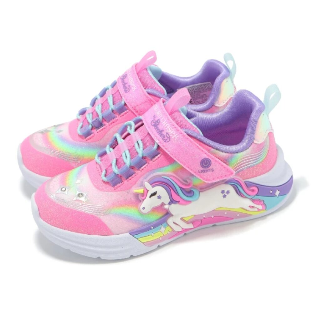 302298LPKMT-SKECHERS 燈鞋 S Lights-Unicorn Chaser 大童 獨角獸 閃燈 發光 休閒鞋 302298L