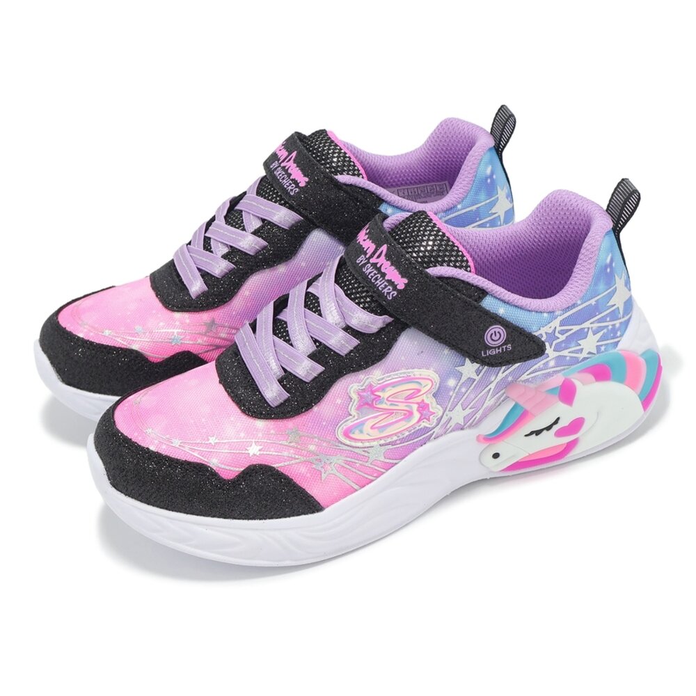 302299LBKMT-SKECHERS 女童系列 S Lights-Unicorn Dreams-Wishful Magic 燈鞋 運動鞋 3