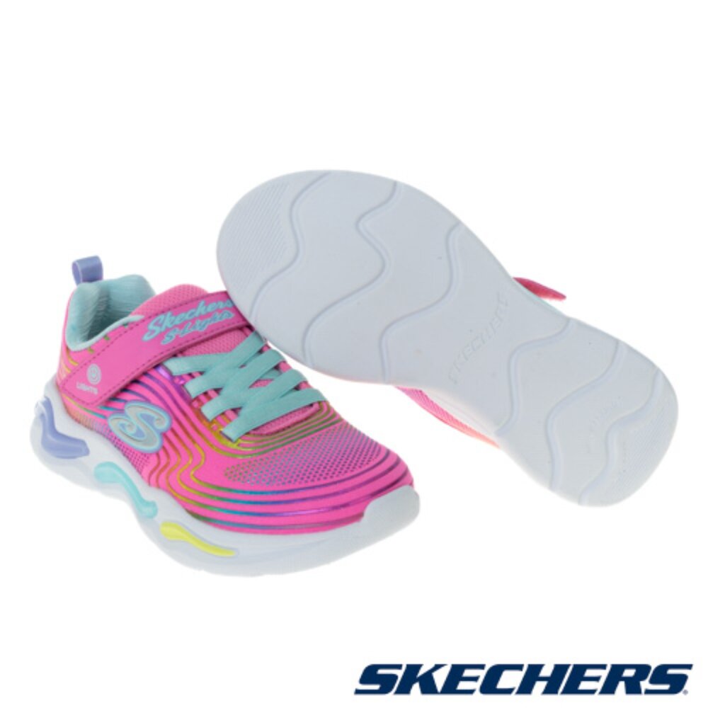 SKECHERS 童鞋 S Lights-Wavy Beams 女童系列 燈鞋 休閒鞋 粉 302338LPKMT-圖片-2
