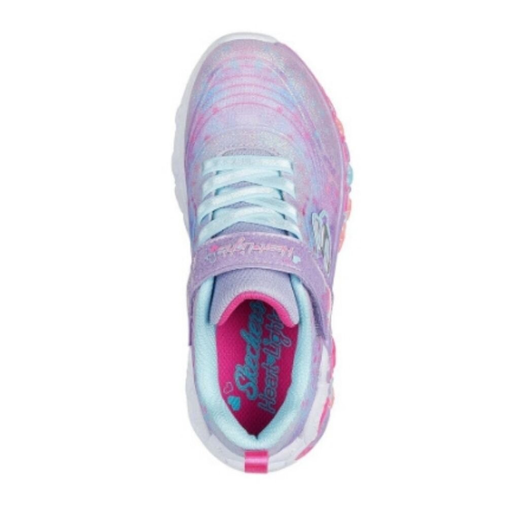 SKECHERS 女童系列 S-Lights-Eternal Heart 燈鞋 運動鞋 中童 永恆之心 粉紫 30269-圖片-2