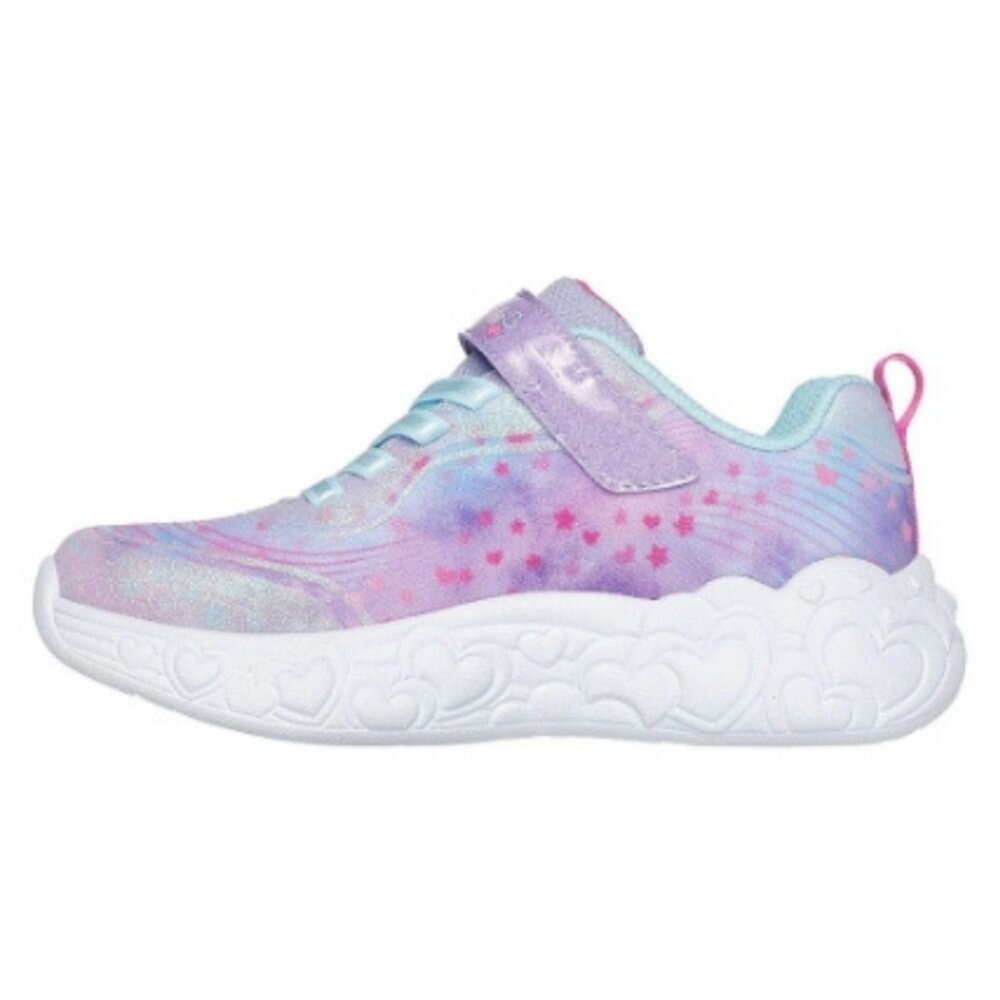 SKECHERS 女童系列 S-Lights-Eternal Heart 燈鞋 運動鞋 中童 永恆之心 粉紫 30269-圖片-4