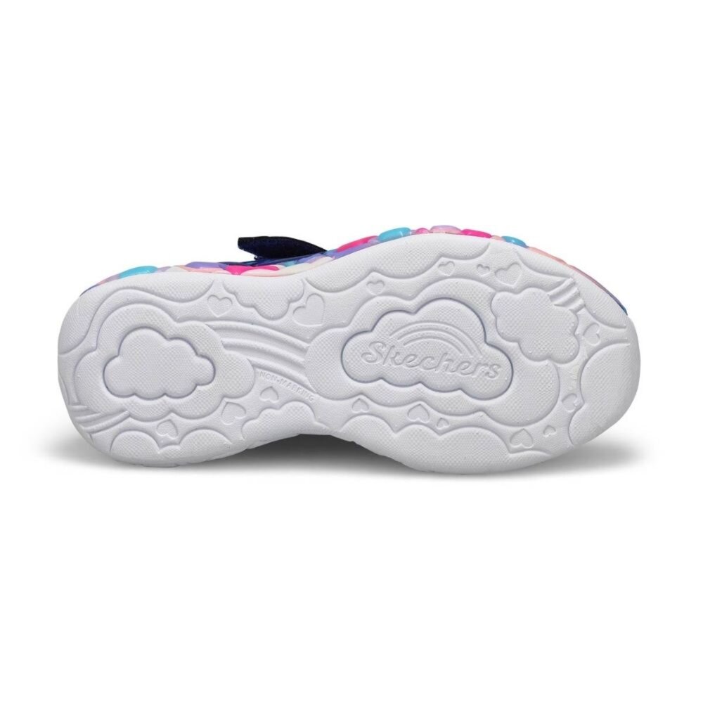SKECHERS 女童系列 S-Lights-Eternal Heart 燈鞋 運動鞋 中童 永恆之心 星光藍 3026-圖片-4