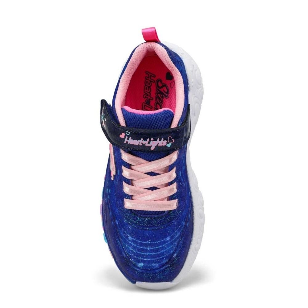 SKECHERS 女童系列 S-Lights-Eternal Heart 燈鞋 運動鞋 中童 永恆之心 星光藍 3026-圖片-5