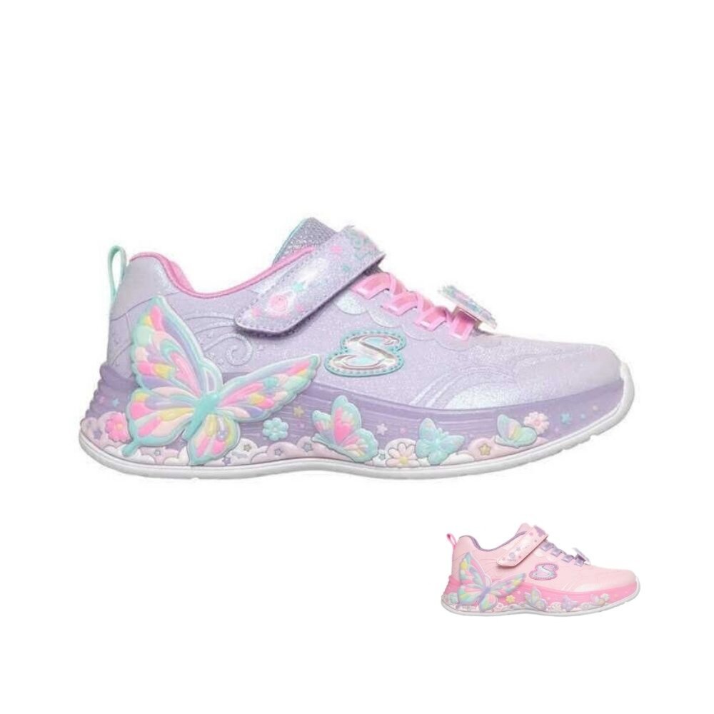 303065LLVMT-SKECHERS S-Lights-Butterfly Bliss燈鞋 運動鞋 中童 303065LLVMT