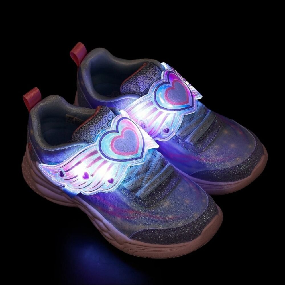 SKECHERS S-Lights Dream Racer 燈鞋 炫彩 運動鞋 中童 303067LLAV-圖片-4