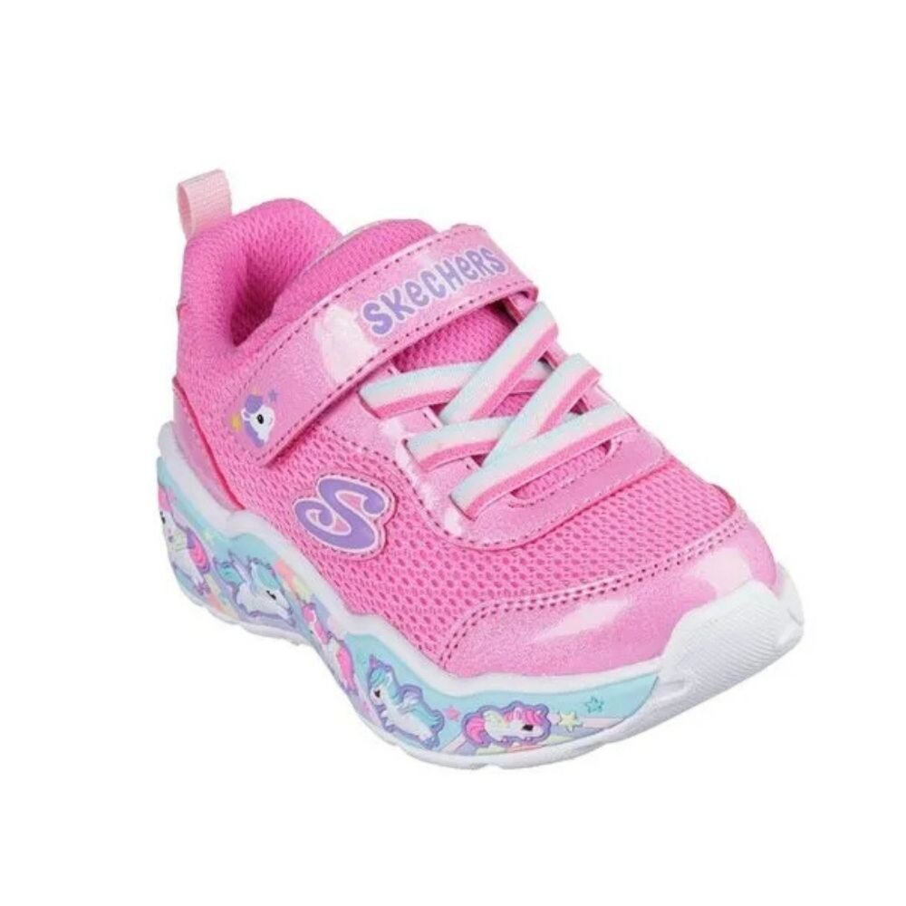 303158NPKMT-SKECHERS 女童系列 Play Scene - Fun Squad 休閒鞋 運動鞋 小童 彩虹小馬 303158N