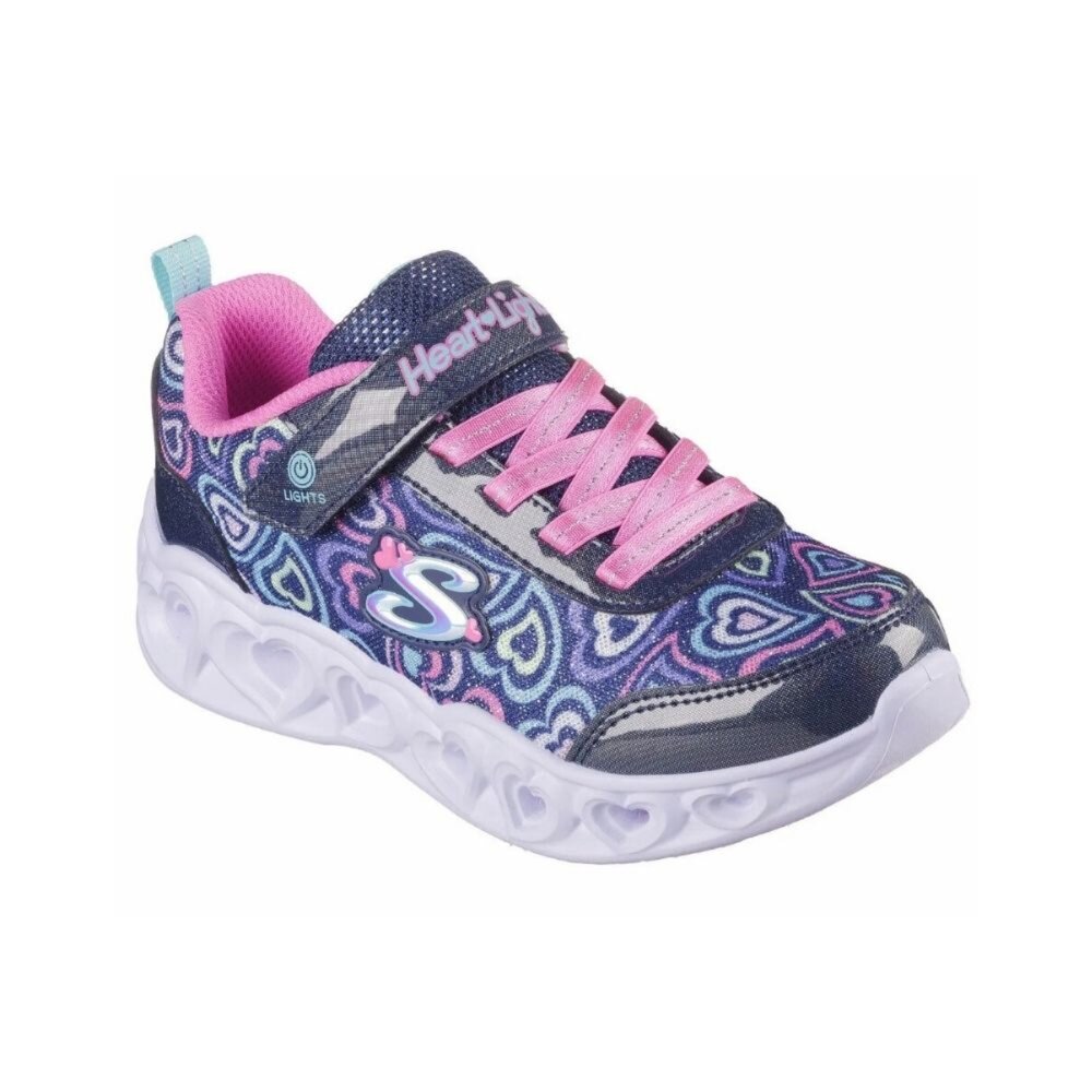 303257LNVMT-SKECHERS 女童系列 燈鞋 Heart Lights-Boogie Love 愛心 中童 303257LNVMT