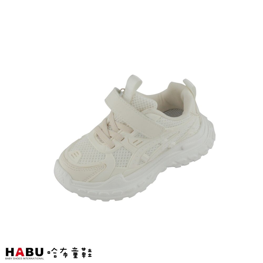 3118-WH-HABU哈布童鞋 全白百搭 學生透氣 運動鞋 兒童鞋 3118-WH