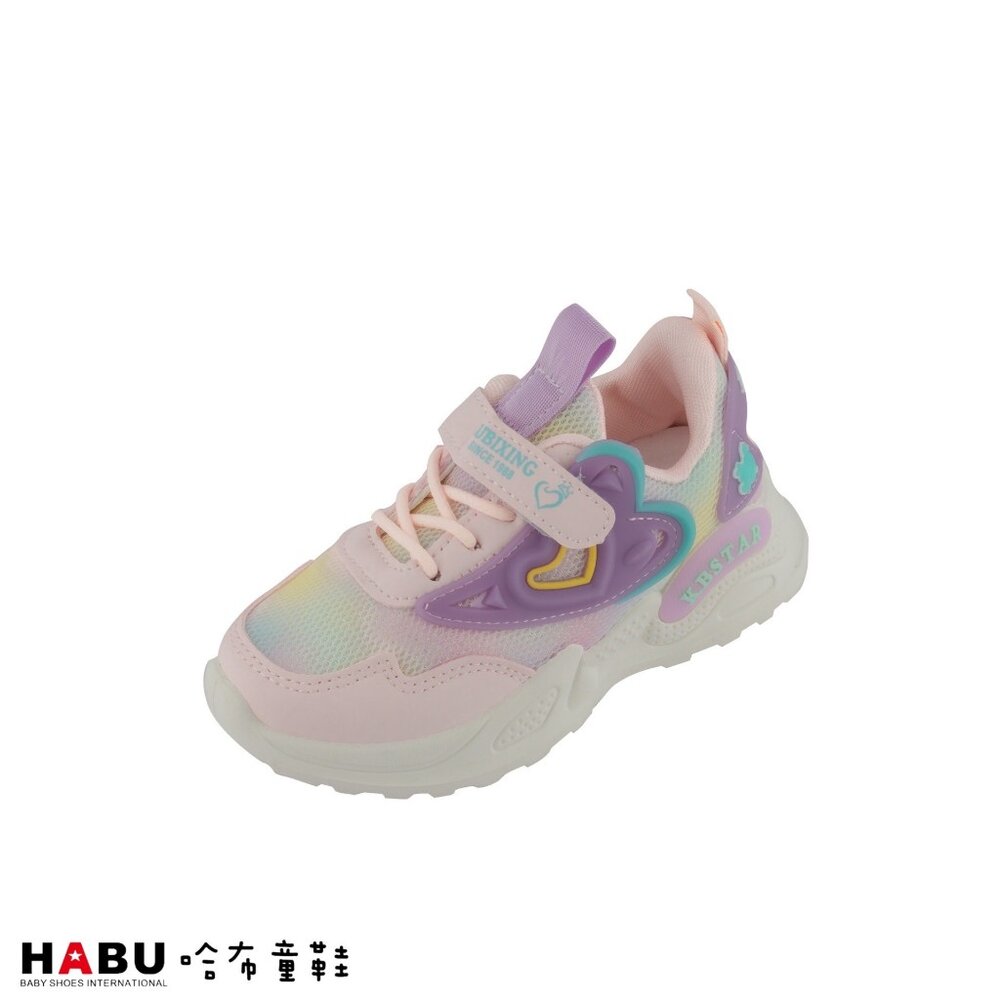 3119-PR-HABU哈布童鞋 愛心 糖果色 兒童運動鞋 3119-PR