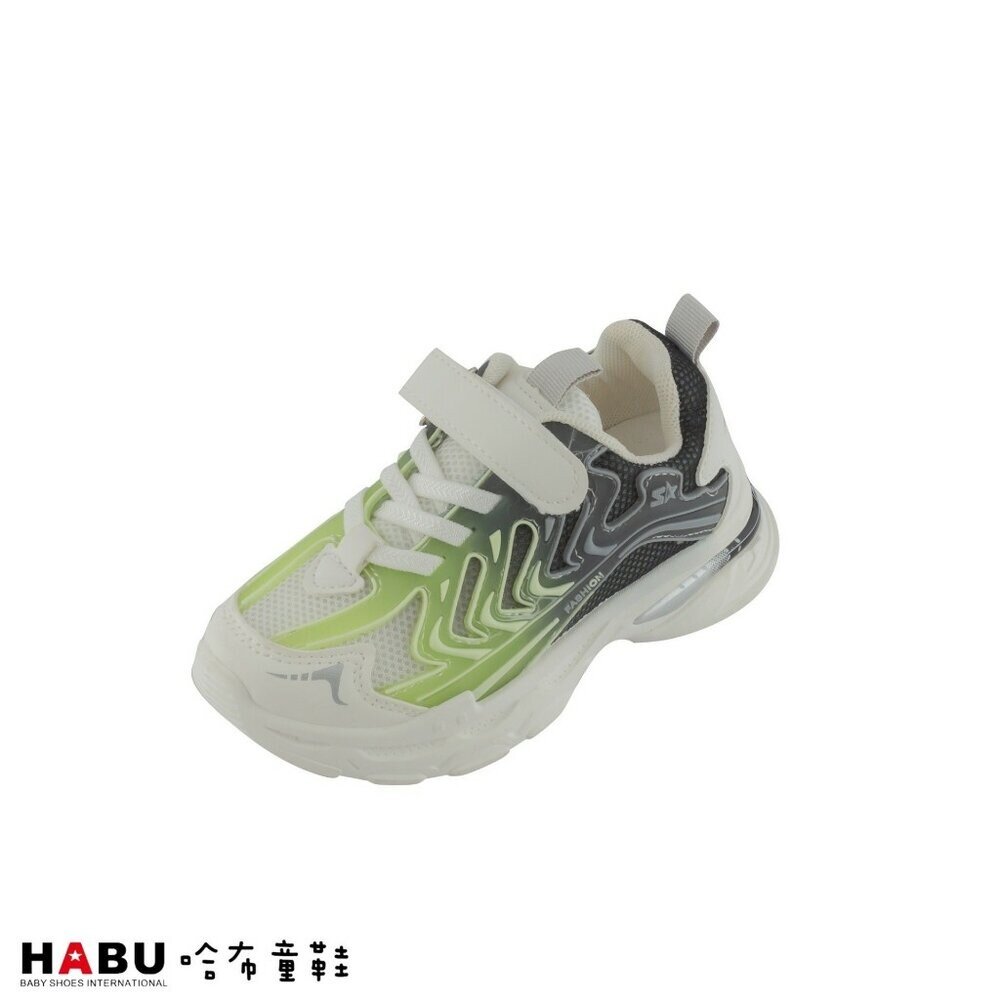 3120-GN-HABU哈布童鞋 糖果色 兒童運動鞋 3120-GN 綠色