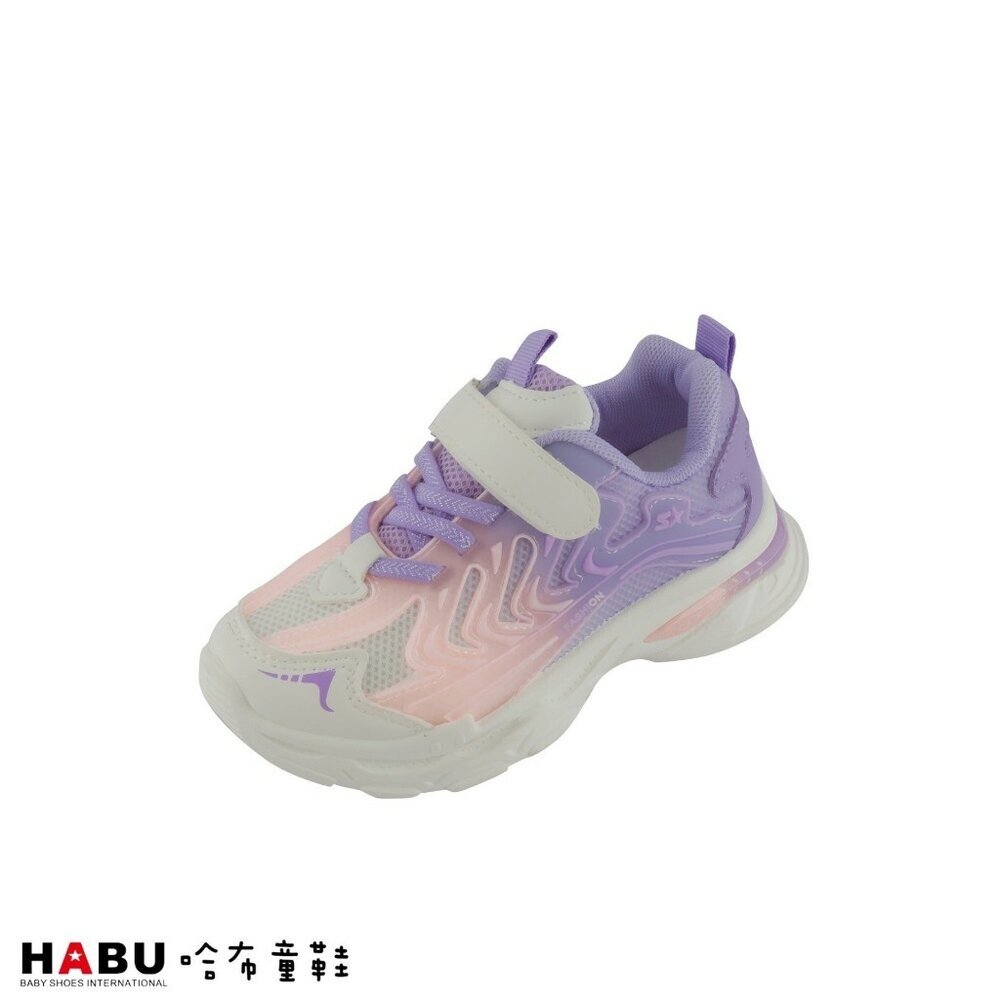 3120-PR-HABU哈布童鞋 糖果色 輕量化 兒童 運動鞋 3120-PR 紫色