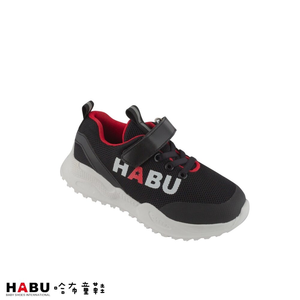 3124-BK-HABU哈布童鞋 輕量化 慢跑鞋 運動鞋 黑色 3124-BK