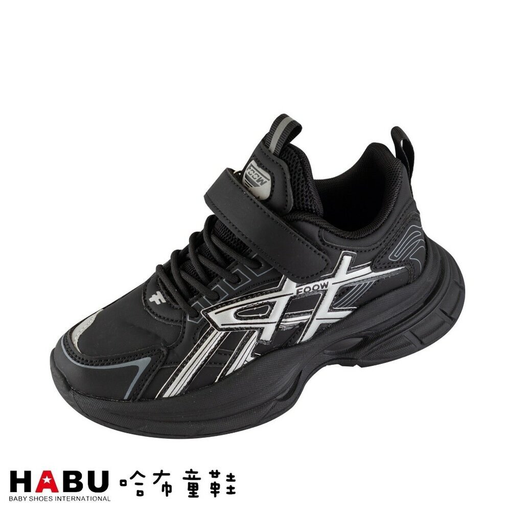 3146-BK-HABU哈布童鞋 學生 全黑 舒適透氣 運動鞋 3146-BK