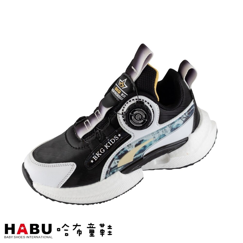 3154-BK-HABU哈布童鞋 庫洛米紫 黑色 旋轉扣 運動鞋 3154-BK