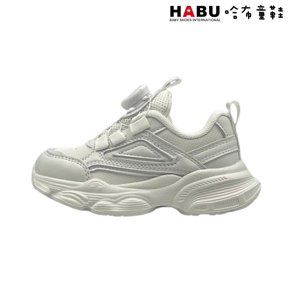 HABU哈布童鞋 百搭增高 旋轉扣運動鞋(白) 3184-WH-圖片-1