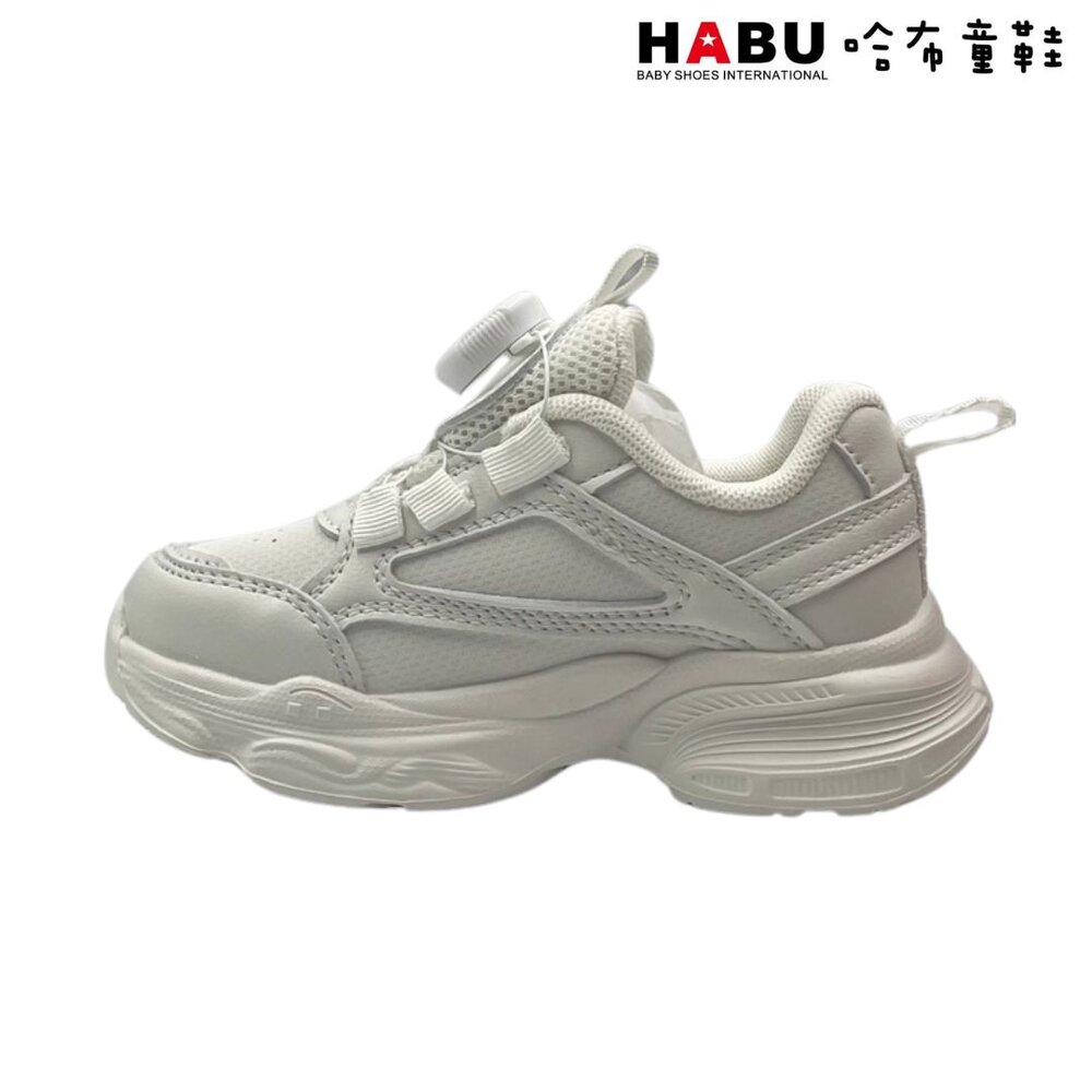HABU哈布童鞋 百搭增高 旋轉扣運動鞋(白) 3184-WH-圖片-3