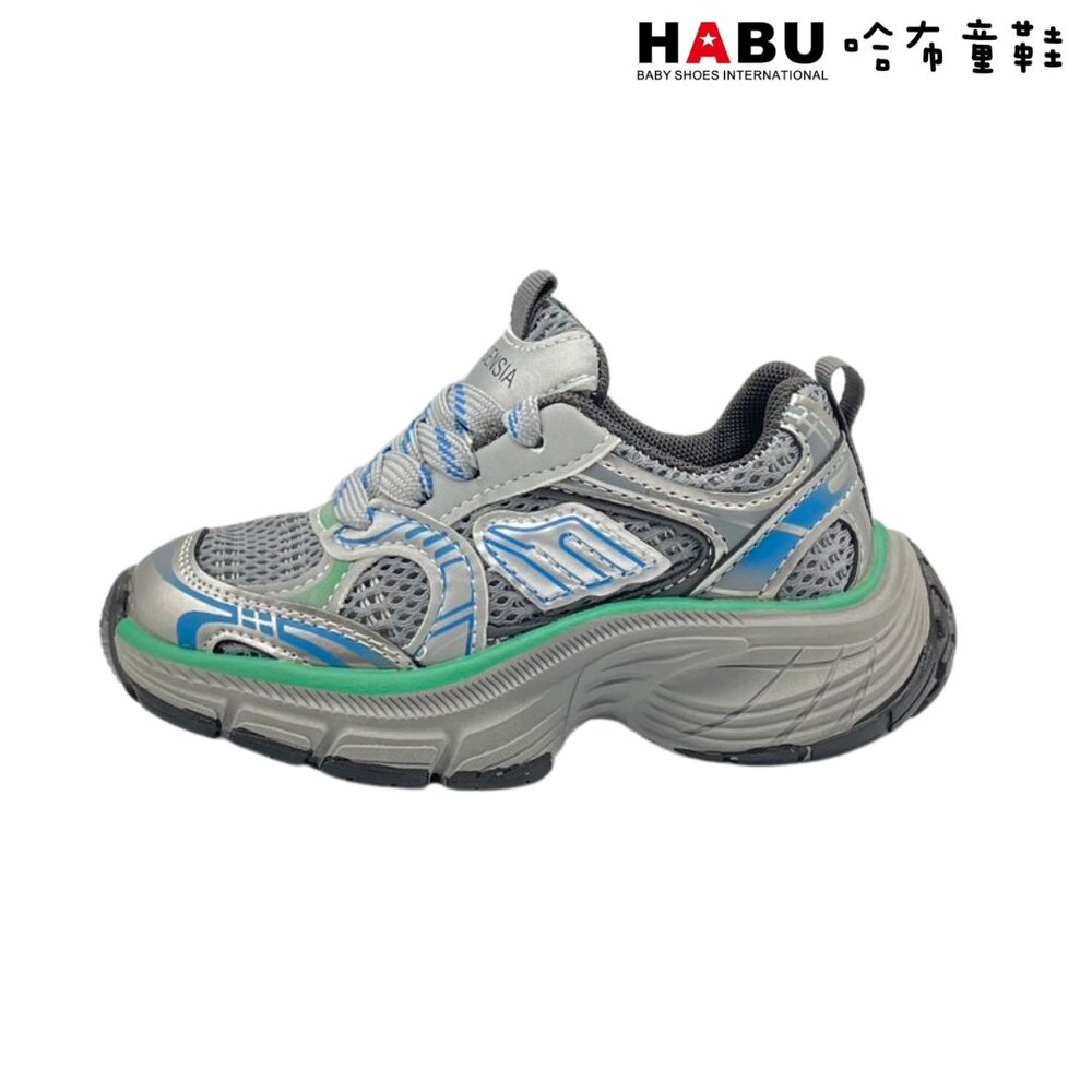 HABU哈布童鞋 復古炫彩 老爹運動鞋(灰) 3196-GR-圖片-1