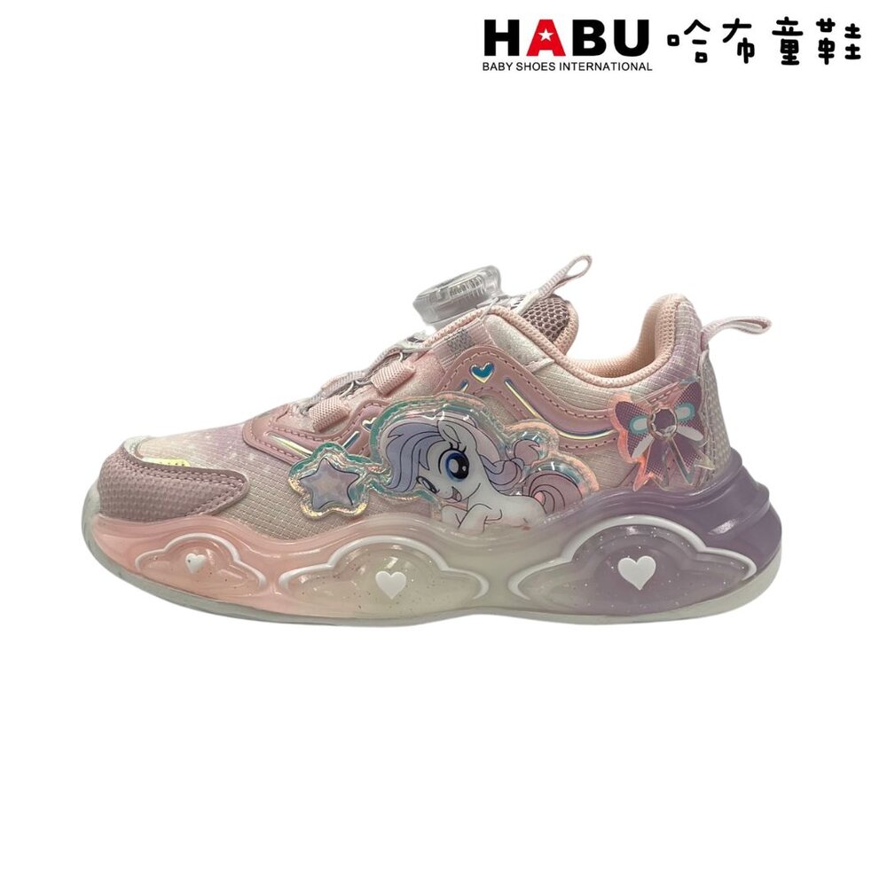 HABU哈布童鞋 童趣獨角獸 旋轉扣 電燈 運動鞋 (粉) 3207-PI-圖片-1