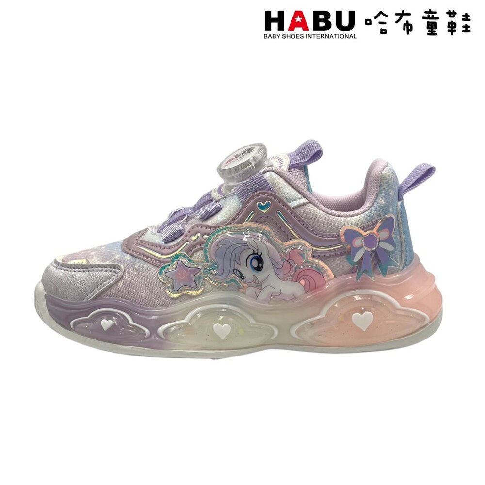 HABU哈布童鞋 童趣獨角獸 旋轉扣 電燈 運動鞋 (紫) 3207-PR-圖片-1