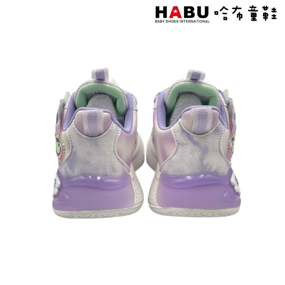 HABU哈布童鞋 炫彩獨角獸 旋轉扣 電燈 運動鞋 (紫) 3208-PR-圖片-2