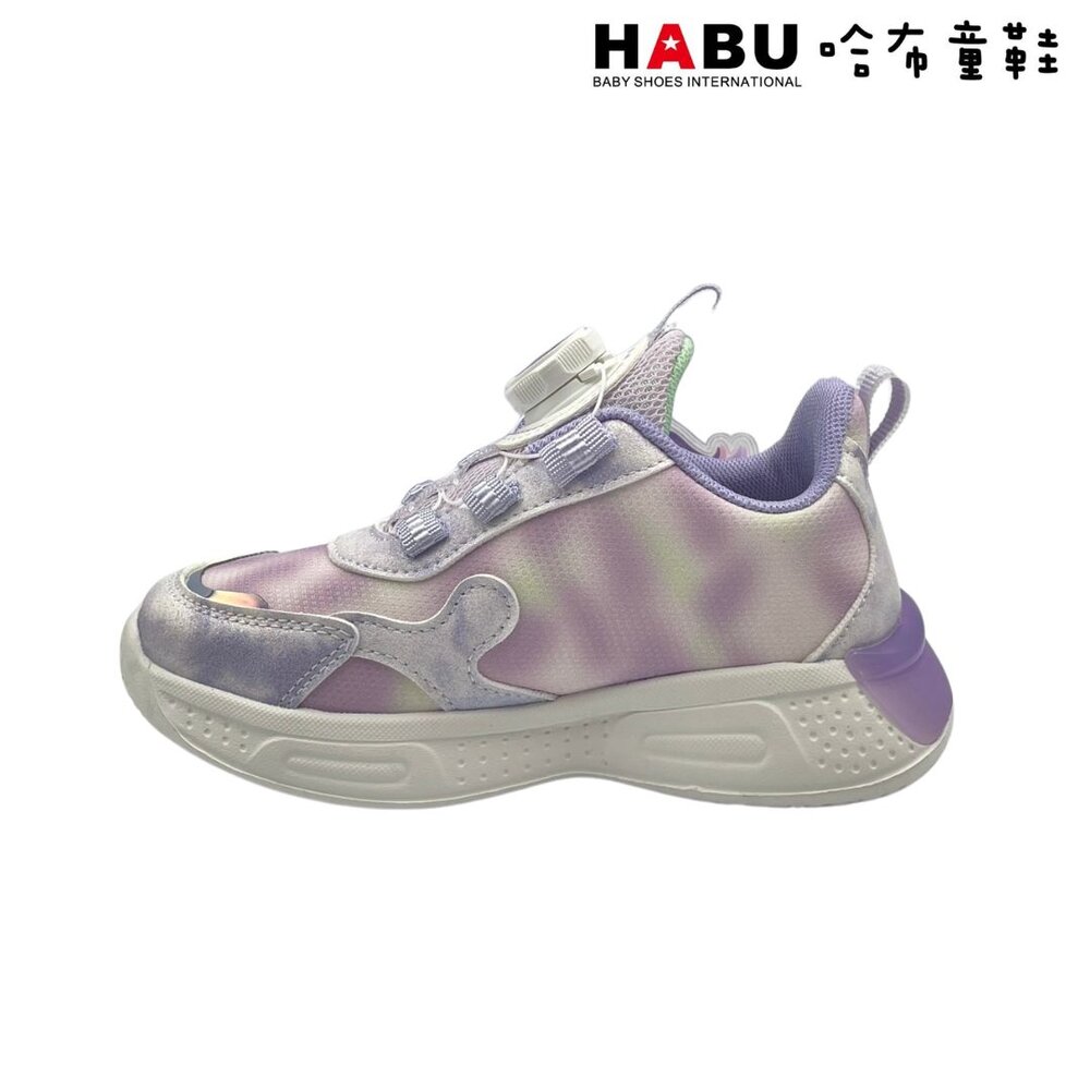 HABU哈布童鞋 炫彩獨角獸 旋轉扣 電燈 運動鞋 (紫) 3208-PR-圖片-3