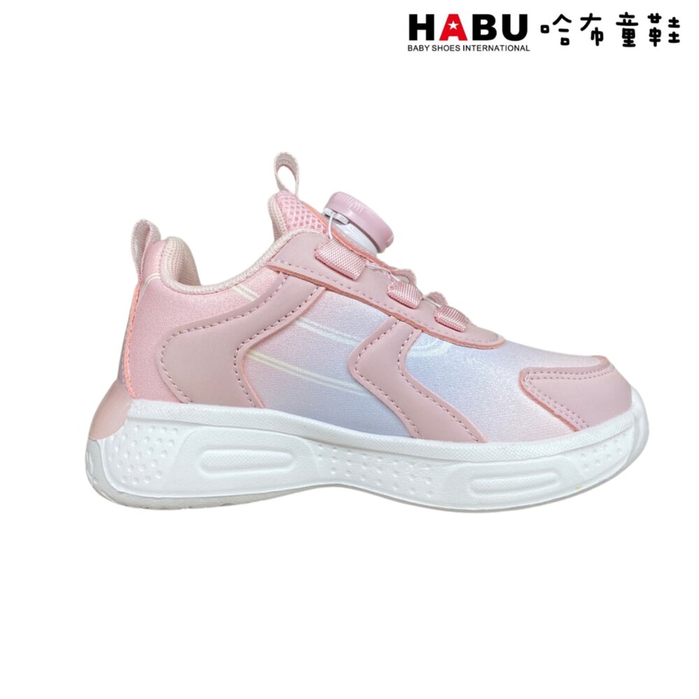 炫彩 獨角獸 旋轉扣 電燈 運動鞋 粉 中童 3209-PI-圖片-3