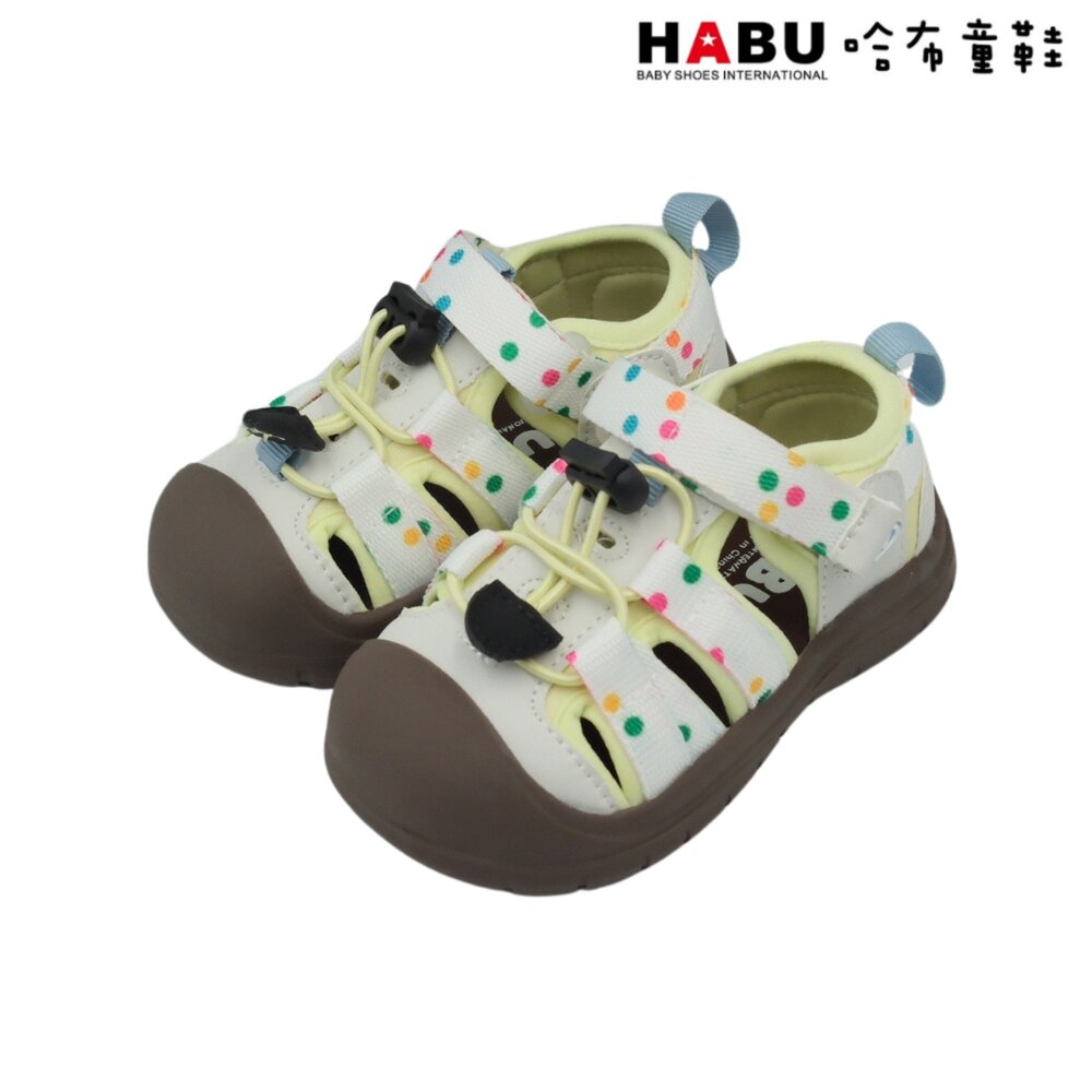 3248-WW-HABU哈布童鞋 涼鞋 涼拖鞋 透氣 舒適 中童 童鞋 彩色點點 3248-WW/3248-WW6