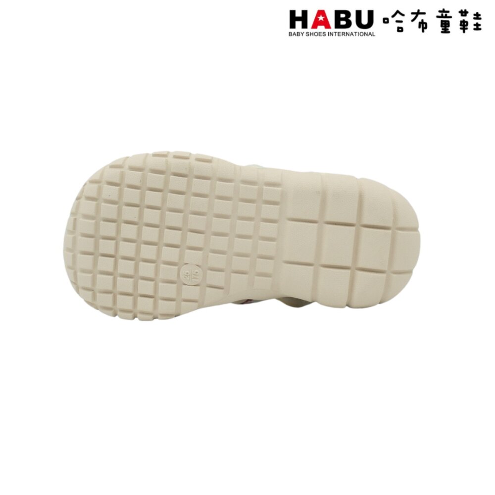 HABU哈布童鞋 涼鞋 涼拖鞋 中童 童鞋 透氣舒適 白 米 3249-BE/3249-BE6-圖片-3