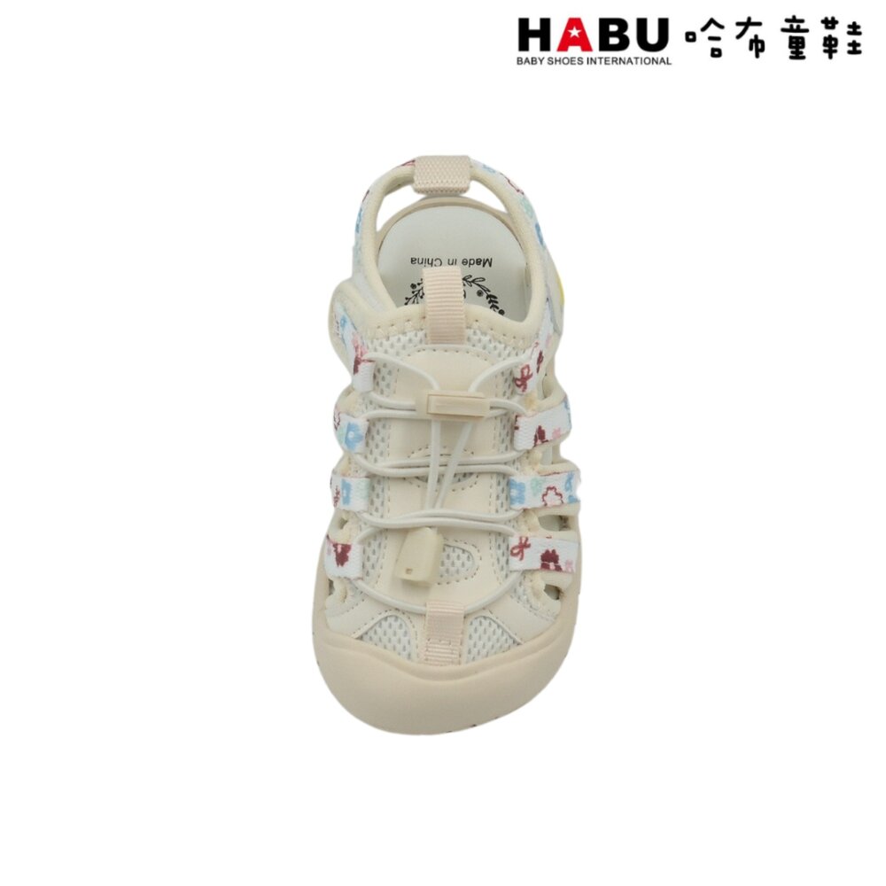 HABU哈布童鞋 涼鞋 涼拖鞋 中童 童鞋 透氣舒適 白 米 3249-BE/3249-BE6-圖片-4