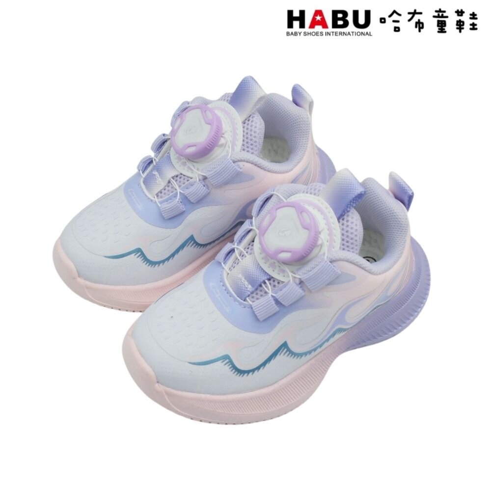 3258-PR-HABU 哈布童鞋 旋轉扣 運動鞋 減壓吸震 輕量 透氣 休閒鞋 小童 3258-PR