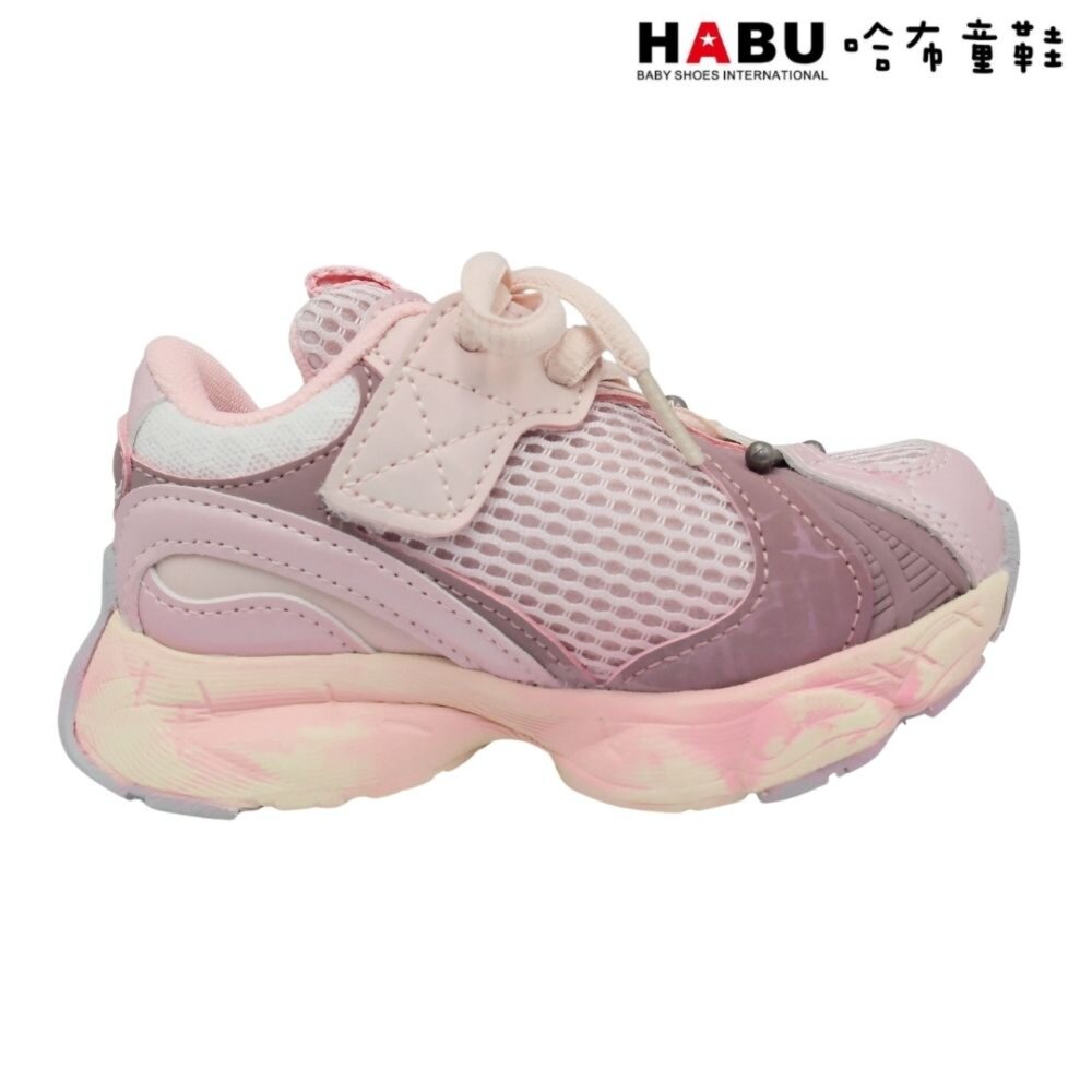 HABU 哈布童鞋 復古厚底 解構鞋 拼接邊條 帥氣銀飾 老爹鞋 透氣休閒鞋 3261-PI-圖片-2