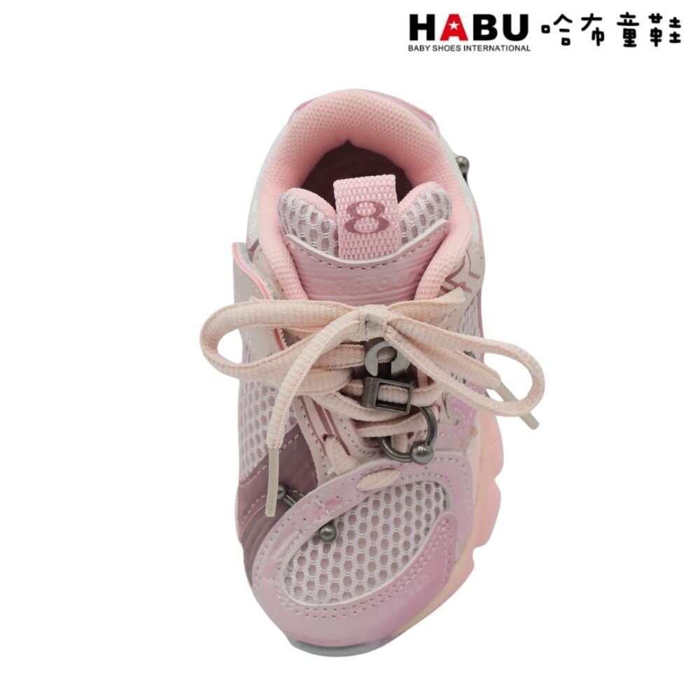 HABU 哈布童鞋 復古厚底 解構鞋 拼接邊條 帥氣銀飾 老爹鞋 透氣休閒鞋 3261-PI-圖片-3
