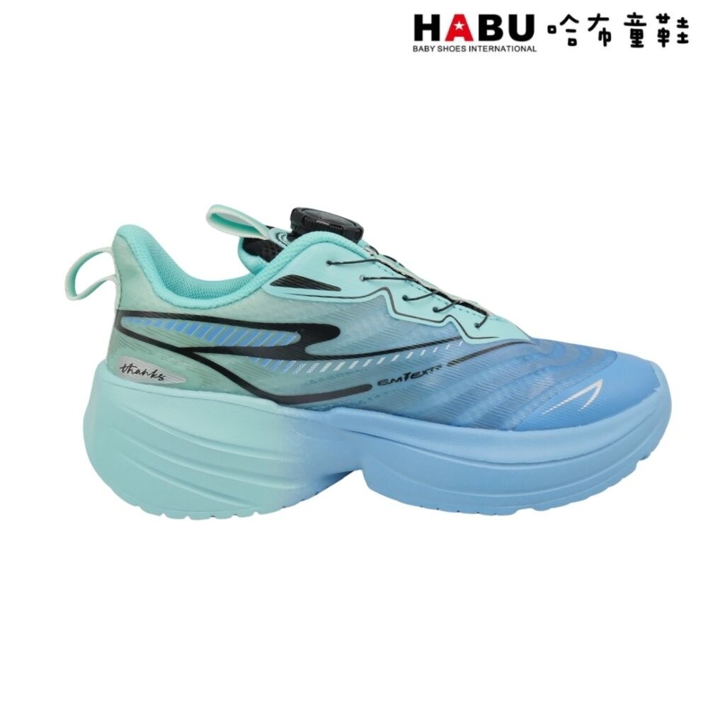 HABU 哈布童鞋 旋轉扣 運動鞋 減壓吸震 輕量 透氣 休閒鞋 中童 3265-BL-圖片-2