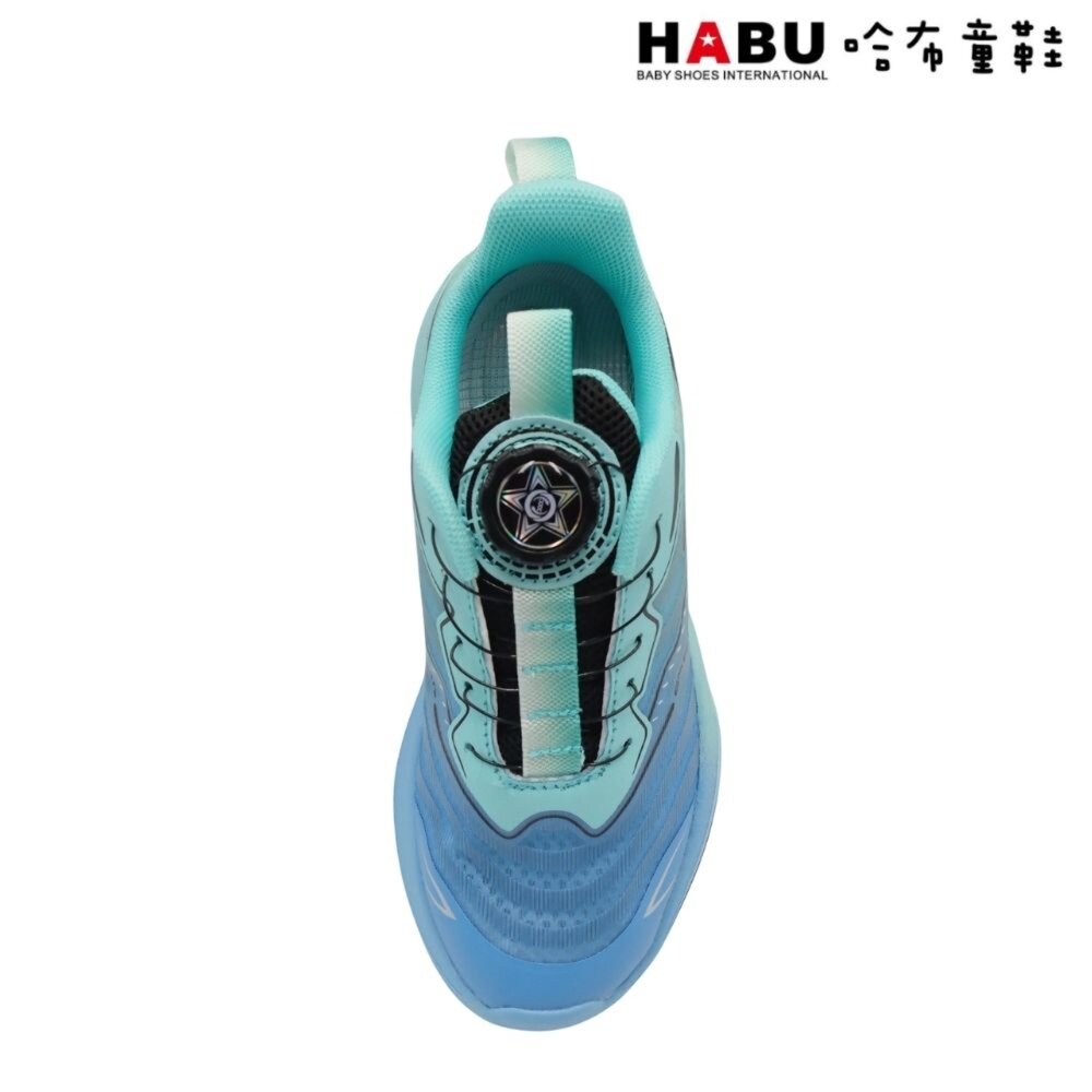 HABU 哈布童鞋 旋轉扣 運動鞋 減壓吸震 輕量 透氣 休閒鞋 中童 3265-BL-圖片-4