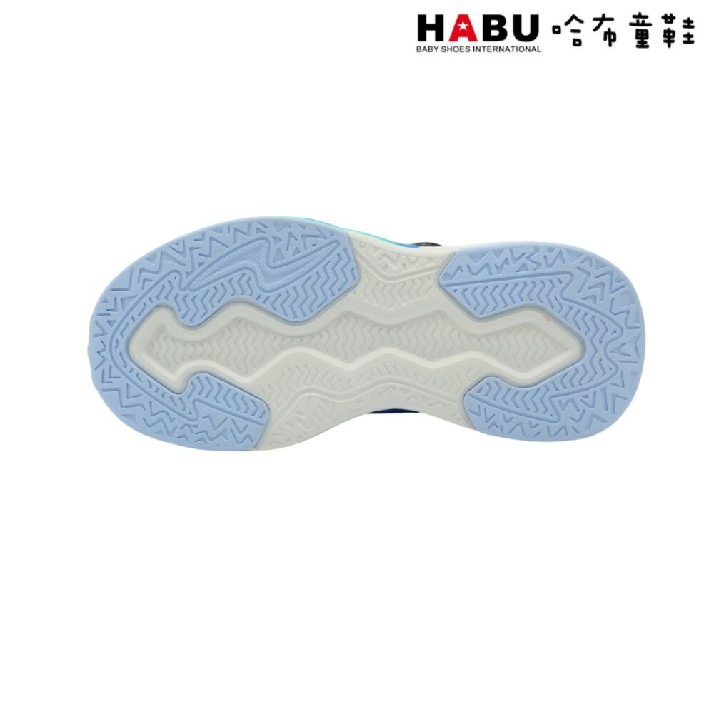 哈布童鞋 運動鞋 旋轉扣 免綁鞋帶 休閒鞋 中童 童鞋 炫彩 藍 3330-BL-圖片-5