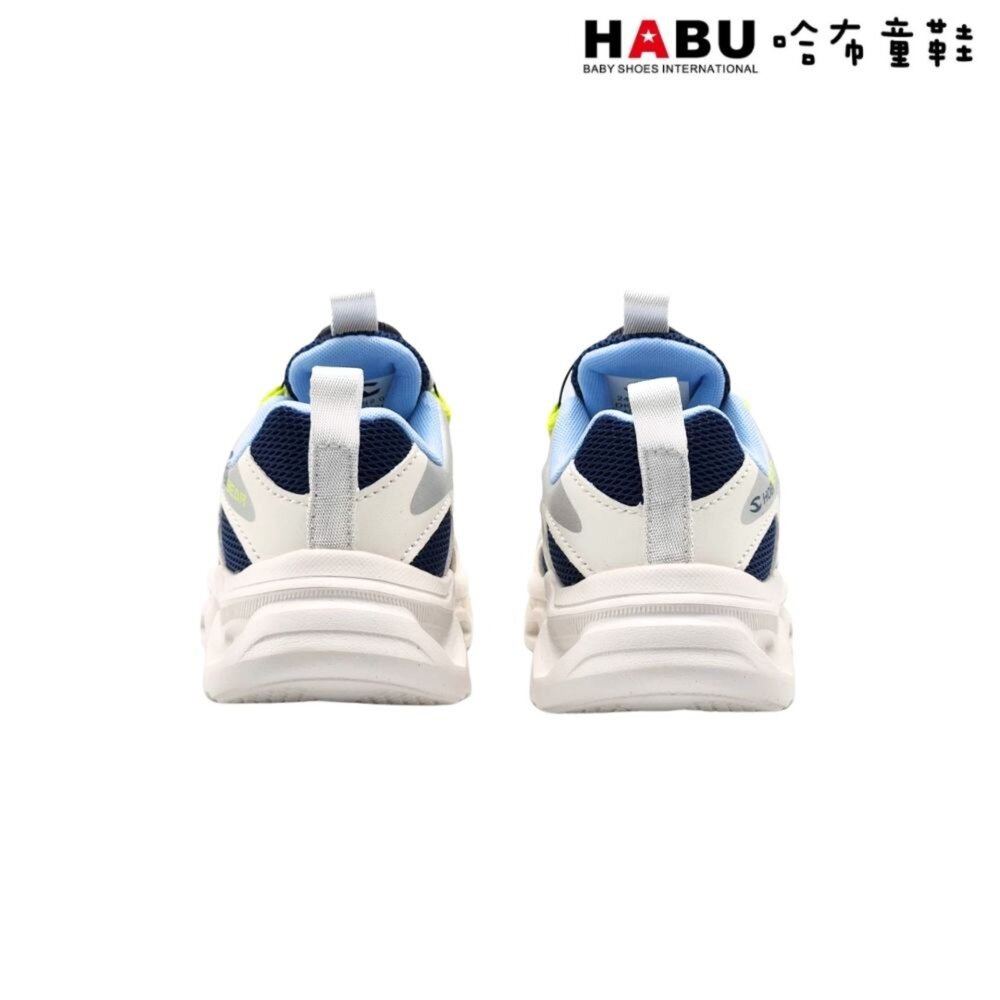 HABU 哈布童鞋 童鞋 燈鞋 運動鞋 休閒鞋 旋轉扣 免綁鞋帶 小童 中童 輕量 3348-BL|哈布童鞋-圖片-3