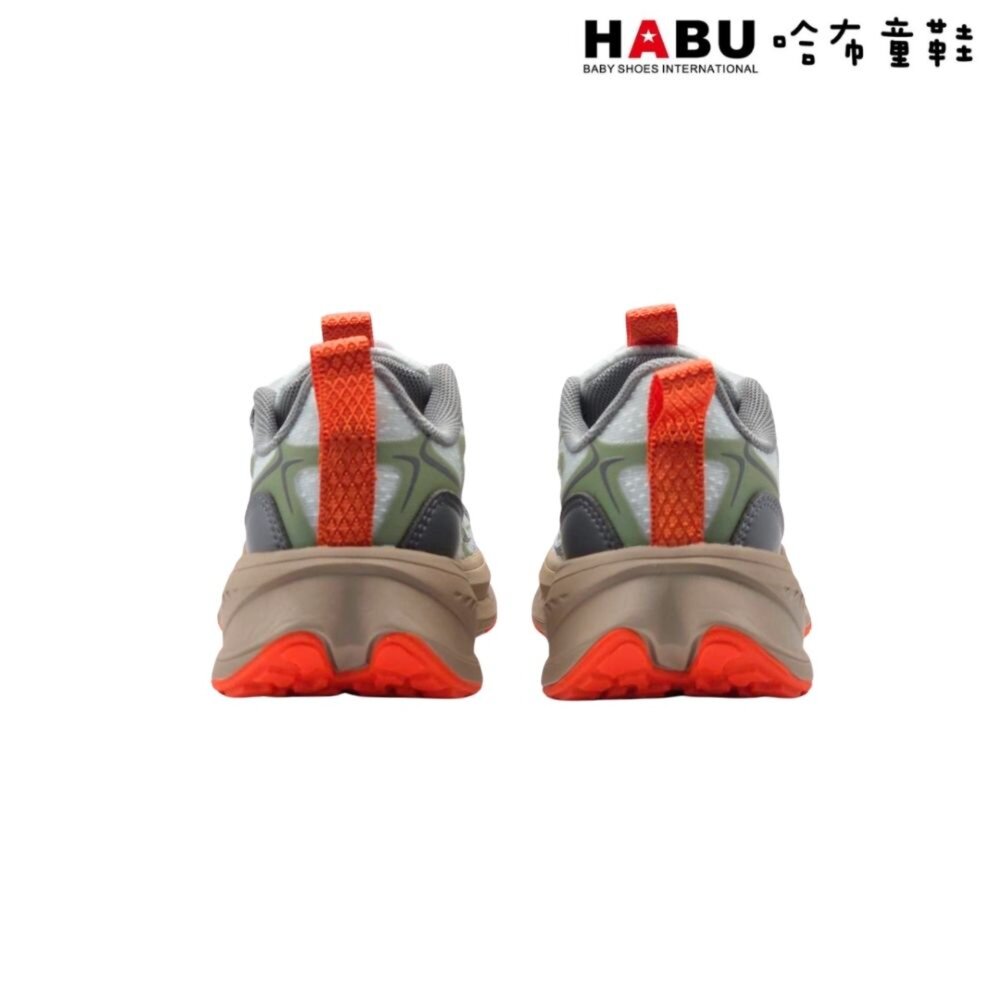 HABU 哈布童鞋 童鞋 運動鞋 休閒鞋 慢跑鞋 旋轉扣 免綁鞋帶 大童 中童 輕量 3360-GR-圖片-5