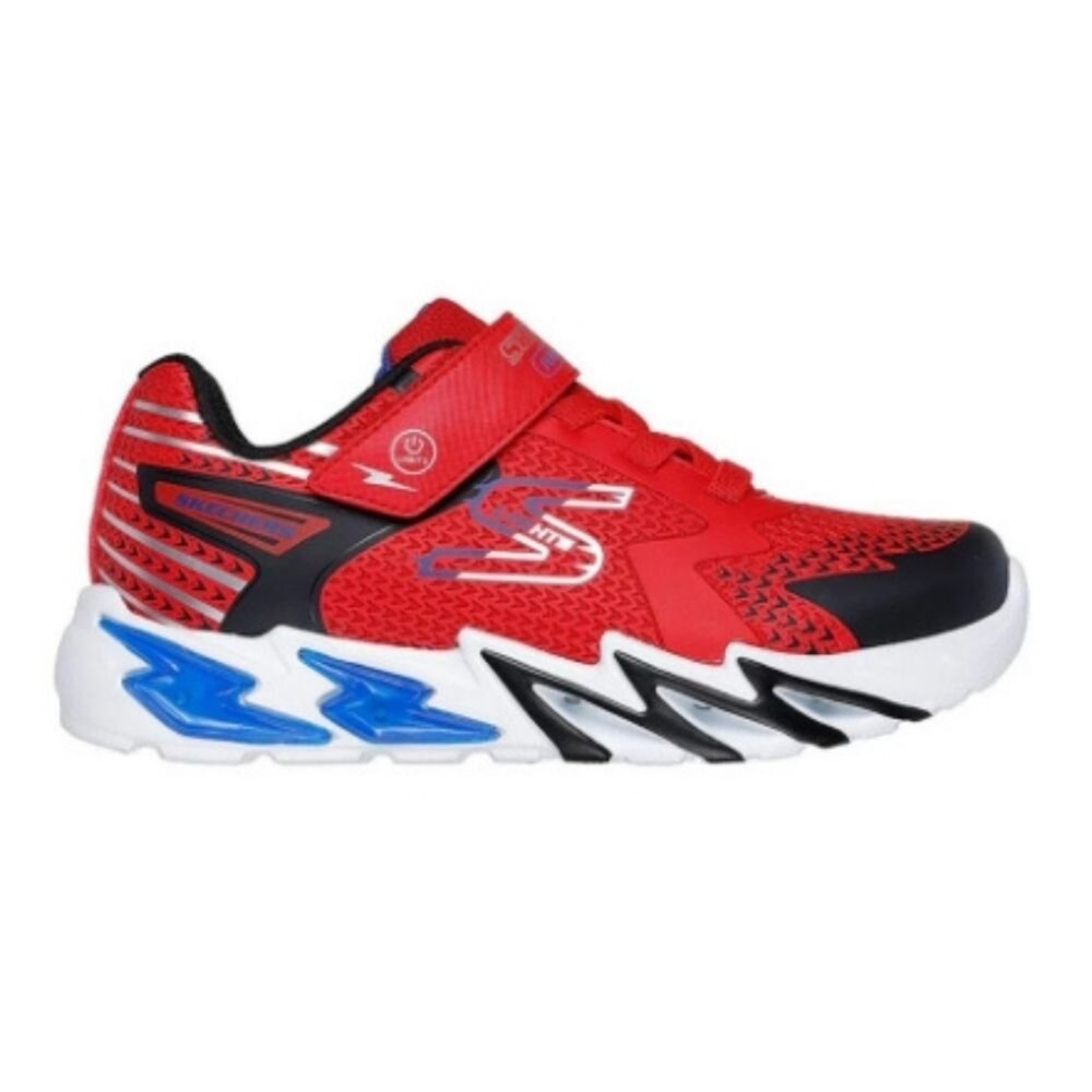 SKECHERS 男童 燈鞋 S-Lights Flex-Glow Bolt 運動鞋 閃電 400138LRDBK-圖片-1
