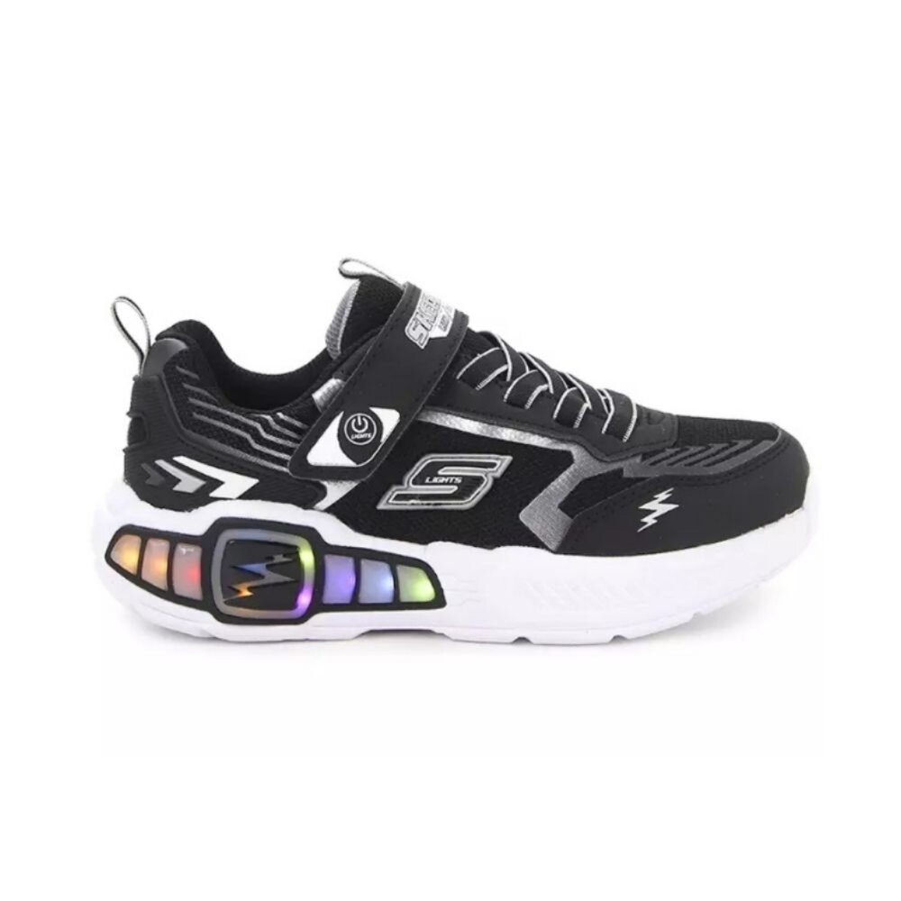 SKECHERS 男童系列 LIGHT STORM 3 閃電燈鞋 燈鞋 童鞋 運動鞋 400151LBKSL-圖片-1