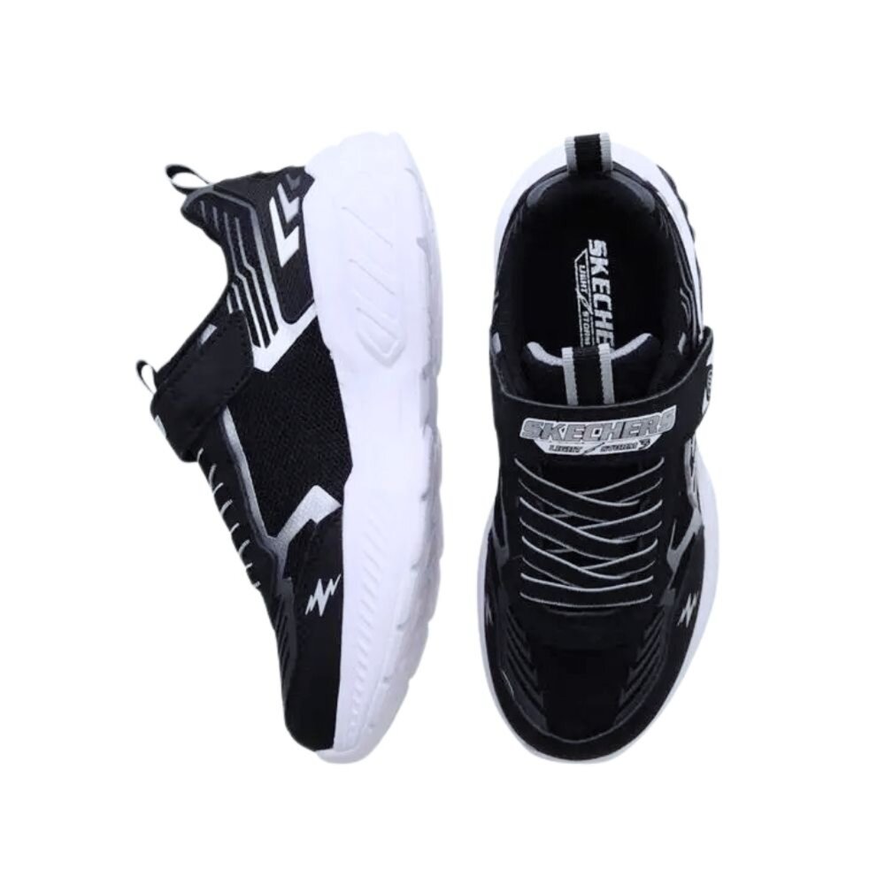 SKECHERS 男童系列 LIGHT STORM 3 閃電燈鞋 燈鞋 童鞋 運動鞋 400151LBKSL-圖片-2
