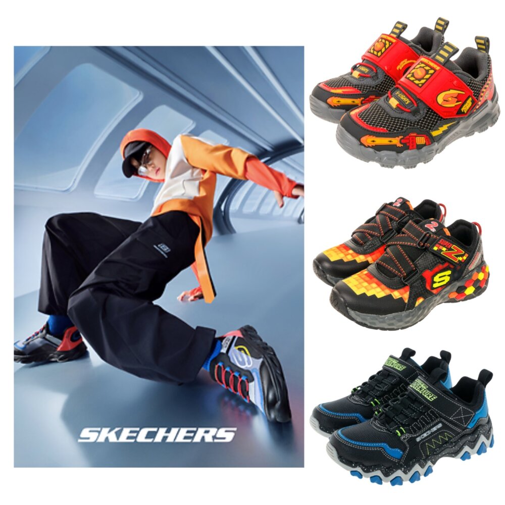400155LRDCC-SKECHERS 男童系列 燈鞋 運動鞋 中童 大童 多款