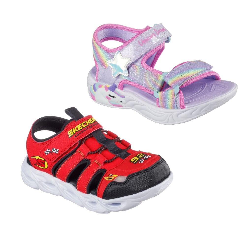 400613LRDBK-SKECHERS 男童 女童 涼鞋 運動鞋 中童 兩款 400613LRDBK賽車款 303107LLVMT獨角獸款