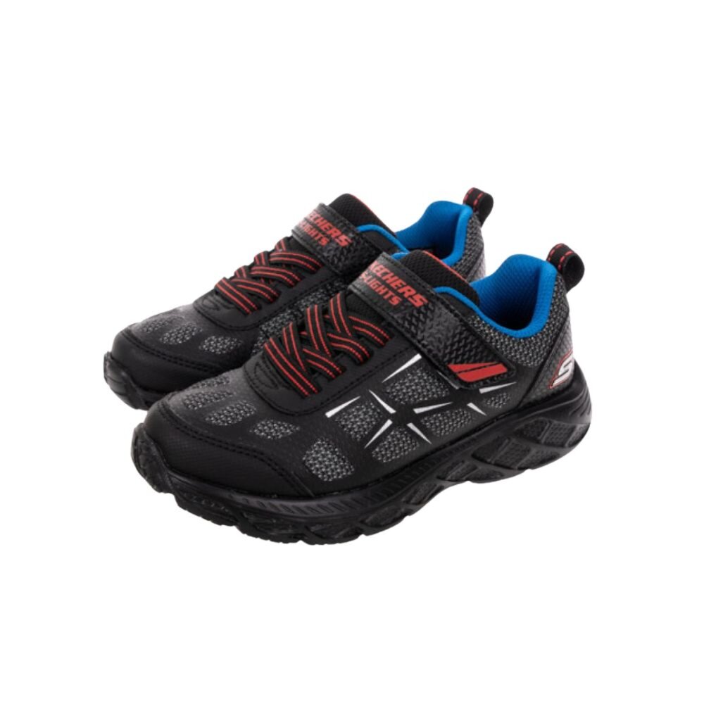 401529LBKRB-SKECHERS 男童系列 DYNAMIC-FLASH 輕量運動鞋 燈鞋 中童 401529LBKRB