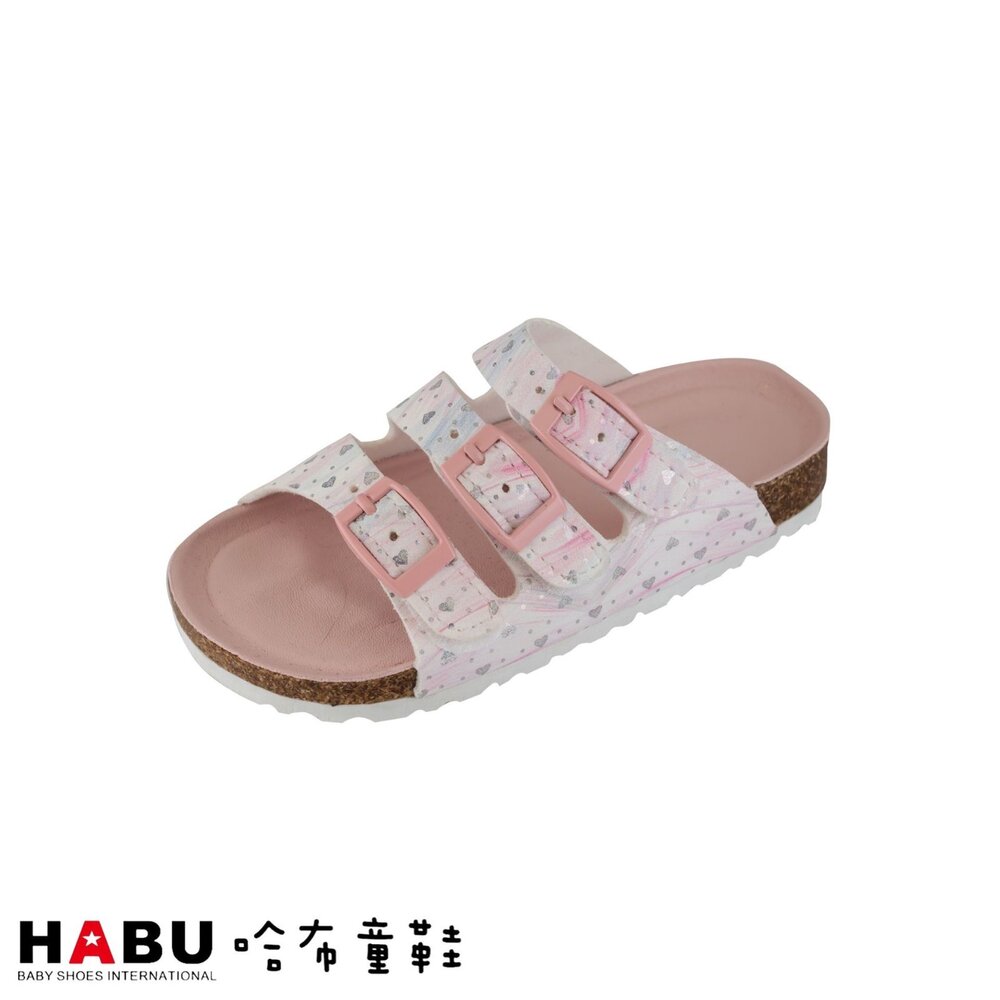 4023-PI--HABU哈布童鞋 渲染繽紛色系 拖鞋 粉紅色 4023-PI